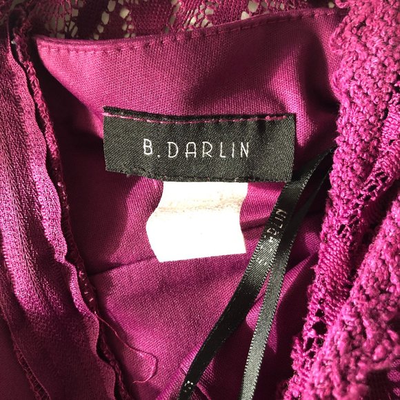 B. DARLIN Magenta Lace Dress | 5/6 - Picture 4 of 4